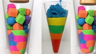 Very 🟠🟠🟠Satisfying Stars Drop Squish Kinetic Sand | up media #StarDrop #SandASMR #SoothingVideo