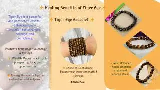 ✨ Tiger Eye Bracelet ✨#aurahealing #astrology #healingcrystals #love #gemstonepower