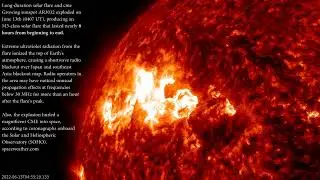 Long-duration solar flare lasted nearly 8 hours from beginning to end, and CME - 13/6/22