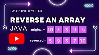 JAVA🔥 | REVERSE ARRAY using TWO POINTER METHOD |