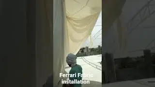 #Tensile Fabric installation#Ferrari Tensile fabric installation#Ferrari fabric installation..
