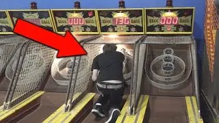 Stupid Kid Cheats at Arcade Skeeball