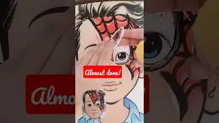 Quick Spider Man Face Paint tutorial #facepaint #tutorial #makeup #makeupartist #makeuptutorial