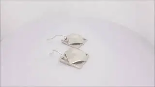 Geometric Dangle Earrings | Silver