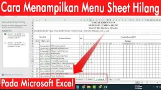 how to display missing sheets in excel