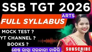 SSB TGT Syllabus 2026 | Subject Wise Syllabus || SP teacher pair | STRATEGY| #ssbtgt #syllabus 