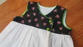 Angrakha shape baby frock tutorial.
