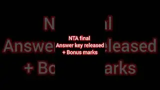 NTA released Final answer key for NEET||Bonus marks!!! #neet #neetexam #neetresult2023