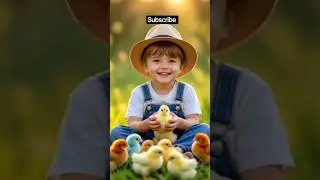 Innocent Kids with Rainbow Chicks