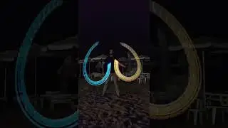 led poi dance improvisation exploring poi spinning with the music at the⛱️pt1