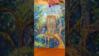 A little magical escape into the new year!🎆 #gouache #artwork #whimsical #fantasy #watercolor #art