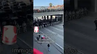 LAPD Vs. Anti-ICE protestors blocking freeway today