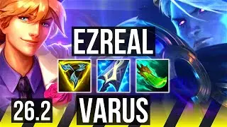 EZREAL & Pyke vs VARUS & Alistar (ADC) | Perfect KDA: 15/0/6 | KR Master | 26.2