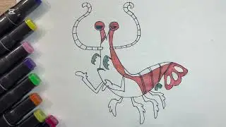 Jacques of Finding Nemo drawing process.