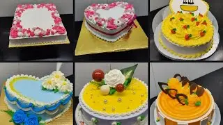 Guitar cake gold cake heart shave cake square cake pineapple cake#birthday #cake 