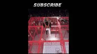 Throwing the Ref off Hell in a Cell in WWE 2k25! #wwe2k25 #trending #shorts #sethrollins #johncena