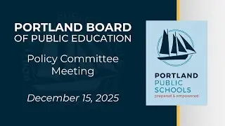 December 15, 2025 Policy Committee Meeting