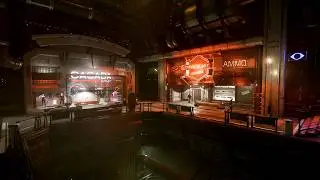 Star Citizen Ambience | Area18 – Plaza Promenade | Cyberpunk City Soundscape