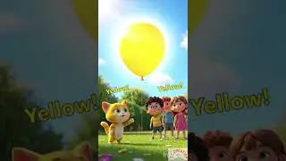 Colorful Balloons Song 🎈 | Learn Colors with Yellow Little Cat 🐱 | Kids Rhyme #kidsryhems