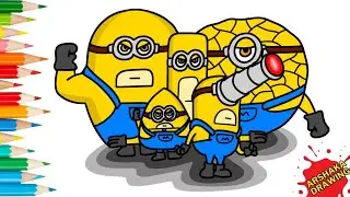 Mega Minions All Characters Drawing Tutorial | How to Draw Despicable Me 4 Characters | Part 3