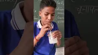 Formation of calcium carbonate from calcium hydroxide and carbon dioxide🧪@jnvbalrampur