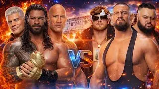 OTC Roman Reigns Cody Rhodes & The Rock Vs Team Vision WWE 2K25 