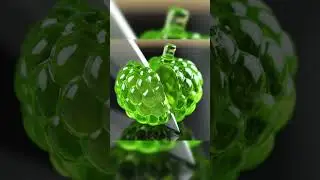 Neon Glass Custard Apple Cut 💚✨