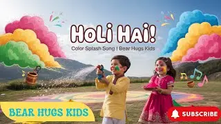 🌈 Holi Hai! (Color Splash Song) | Fun Hindi-English Holi Song for Kids with Dance & Water Play