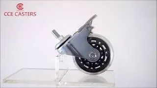 CCE CASTERS-2.5 Inch M8 Threaded Stem PVC Caster Silent Whee
