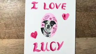 I love Lucy 🩷 Custom miniature dog painting 🐕 🐶 