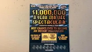 $1,000,000 A YEAR FOR LIFE SPECTACULAR SCRATCH OFF FROM THE FLORIDA LOTTERY