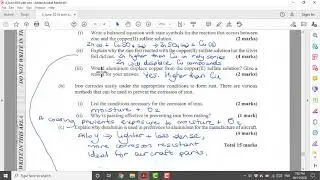 CSEC Chem June 2014 #5