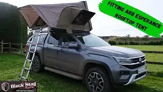 VW Amarok V6 2023 Fitted With ARB Base Rack and Esperance Rooftop Tent - Pickup Truck Camping
