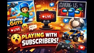 Playing With Subscribers LIVE 🔴 | Stumble Guys, Among Us & Rocket League | Rootlessraahi