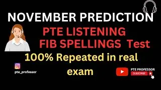PTE- Spellings Test  | Most Repeated | November Prediction | Can You Write All Words Correctly ? |