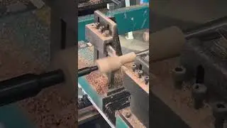 Automatic Feed CNC Wood Lathe Wood Turning Sanding Wood Handle! #woodworking #woodturning  #cnc