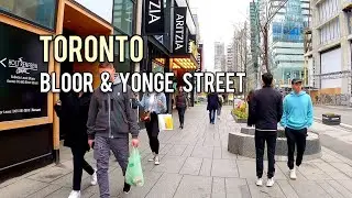Toronto Bloor St & Yonge Street Walking Tour Downtown Toronto Canada