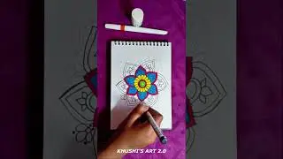 How To Draw An Easy Mandala ❤️ #art #shorts #christmas  #drawing #satisfying #festival #trending