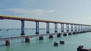 TRAIN JOURNEY ON PAMBAN BRIDGE 16104 TAMBARAM EXPRESS 🚂