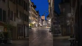 Mystical Medieval Old Town on the Rhine at Night 🌙 | Long Exposure in Switzerland Canon R6 Mark II