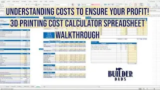 3D Printing Cost Calculator Spreadsheet Walkthrough