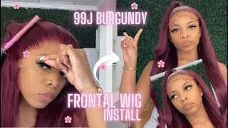 THE PERFECT RED 🍇 PLUM HAIR COLOR❕🙅🏽‍♀️ COLORED 🔮 INSTALL FT | UNICE HAIR 99J WIG 🌸✨