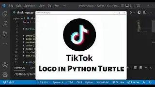TikTok Logo Drawing Using Python Turtle | Python For Beginners | Instagram Reels | Shorts |Learnonpy