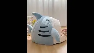 Katzenbett Katzenh&ouml;hle Hai Fisch Katze TRENDMOPS SHARKYDREAMS