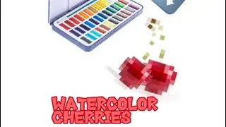 Watercolor Cherries || Violet Fantasy Art