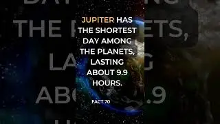 Jupiter: Shortest Day, 9.9 Hours! 🪐 #JupiterFacts #PlanetSpeed #JupiterDay #ShortestDay #SpaceFacts