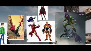 Spider-Man,Iron-Man And Ben Tennyson Saves Raven And Ruby Rose From Green Goblin And CaptainNemesis 