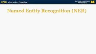Lecture 47 — Information Extraction - Natural Language Processing | Michigan