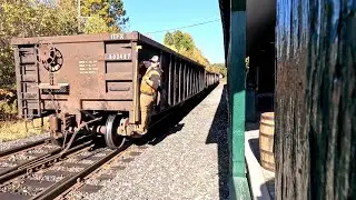 Freight Trains on NECR: New England Central Railroad in Palmer, MA