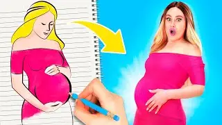 Eu desenhei e engravidei! Isso é mágica.